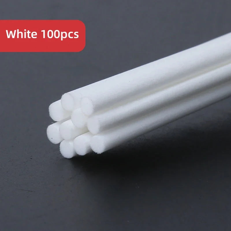 100Pcs Reed Diffuser Sticks Set 3mm 8inch Fiber Reed Diffuser Sticks Fragrance for Bedroom Office Bathroom Home