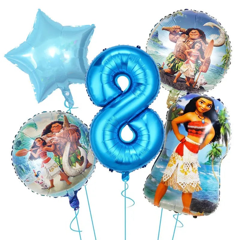 Disney Moana Birthday Decoration Tableware Cup Plate Backdrop Banner Kit Vaiana Moana Theme Happy Party Deco Balloons Supply Set