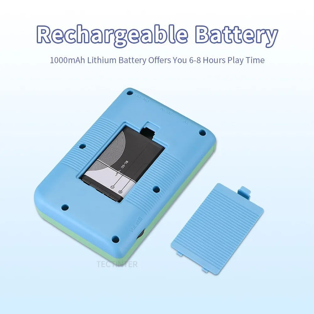 TECTINTER Video Game Console Mini Portable Retro TV Handheld Game Player Built-in 500 Games LCD Screen AV Output Support 2 Play