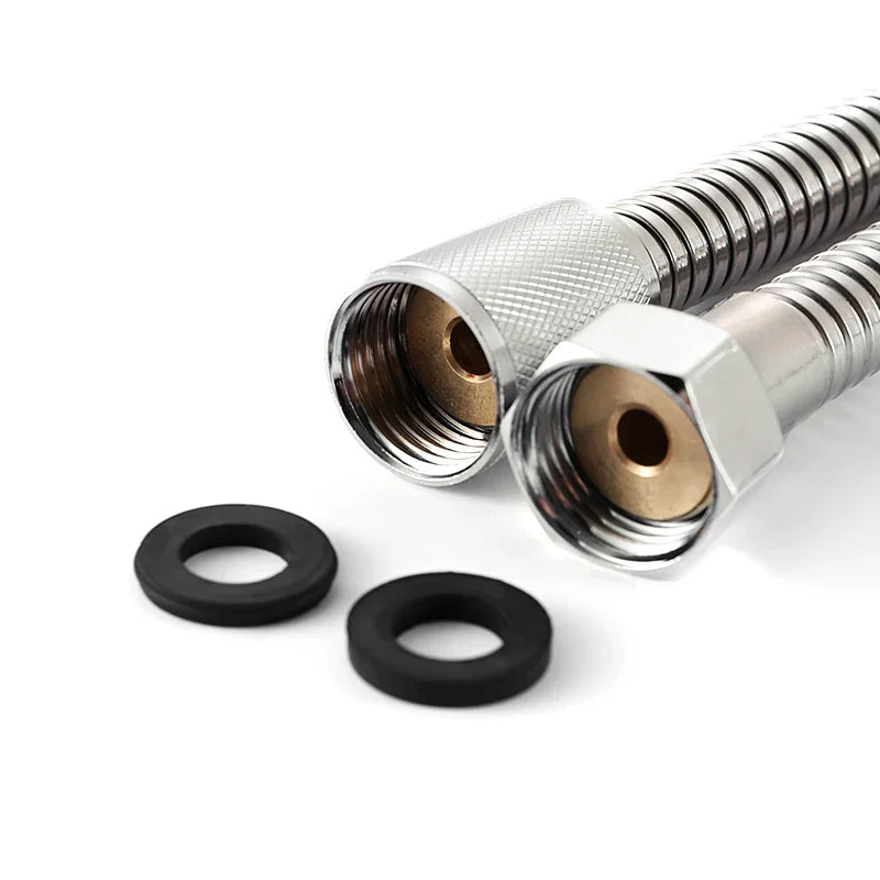 2m/2.5m/3m Black Silver 304 Stainless Steel Shower Hose High Quality Encryption Hose G1/2 Shower Tube Bathroom Accessories