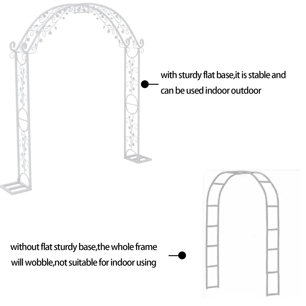 Heavy Duty Metal Wedding Arch, Garden Arbor, Trellis, Archway, Pergola, Balloon Decor Backdrop Stand