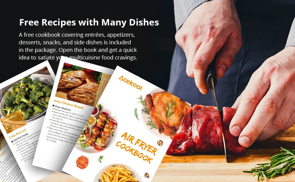 Air Fryer Oven Digital Large 7.7L Rapid Air Circulation,Air Fryers With Touch Screen Viewable Window Dishwasher Safe Accessories