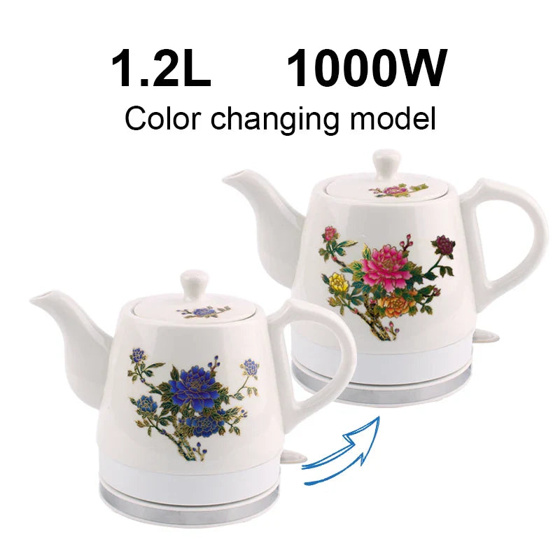 1.5L Electric Ceramic Kettle Water Boiler Water Heating Device Teapot Porcelain Kettle Automatic Power Off 220V Anti-dry burning