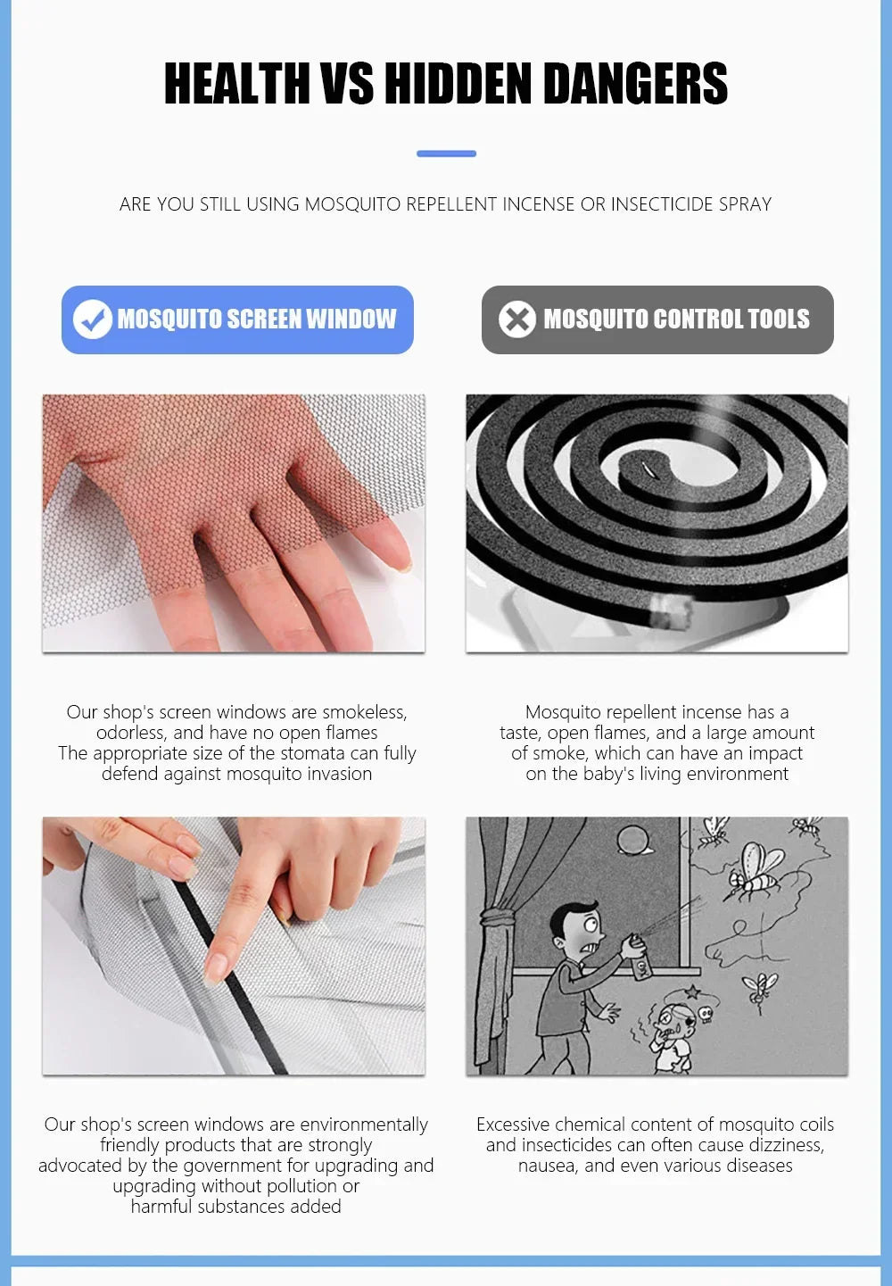 DIY Mosquito Net Self-adhesive Indoor Anti-insect Fly Screen Curtains Window Net Protections Mesh Home Textile Bed Garden