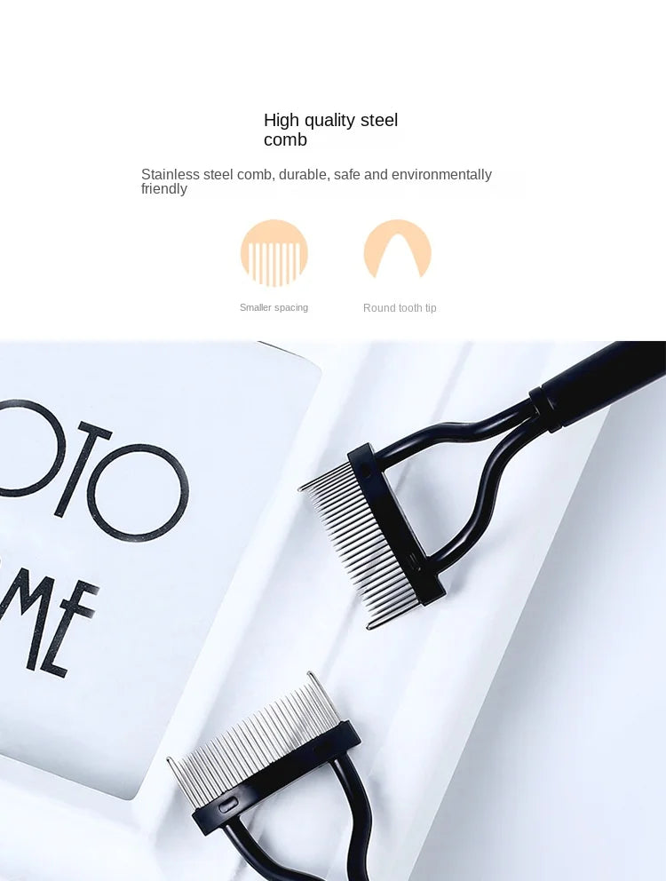 Eyelash Separator Metal Teeth Foldable Eyelash Curler Beauty Makeup Stainless Eyelash Brush Comb Mascara Curl Makeup Tool