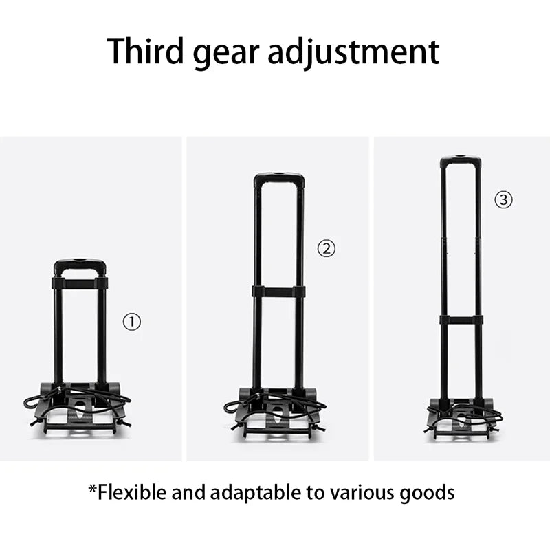 Folding Luggage Cart Wheel Trolley 35kg Heavy Duty Barrow Portable Hand Sack Magic Trailer for Home Travel Shopping