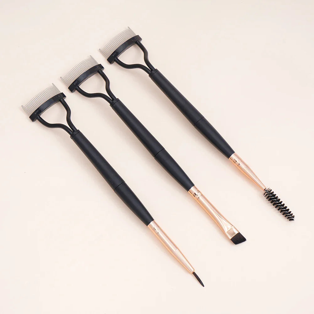 NEW Eyelash Beauty Collapsible Separator Portable Eyelash Brush Comb Mascara Curl Eye Lash Stainless Steel Eyelash Combing Tools