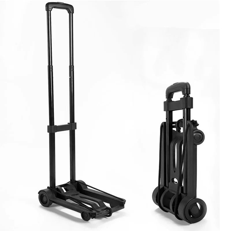 Folding Luggage Cart Wheel Trolley 35kg Heavy Duty Barrow Portable Hand Sack Magic Trailer for Home Travel Shopping