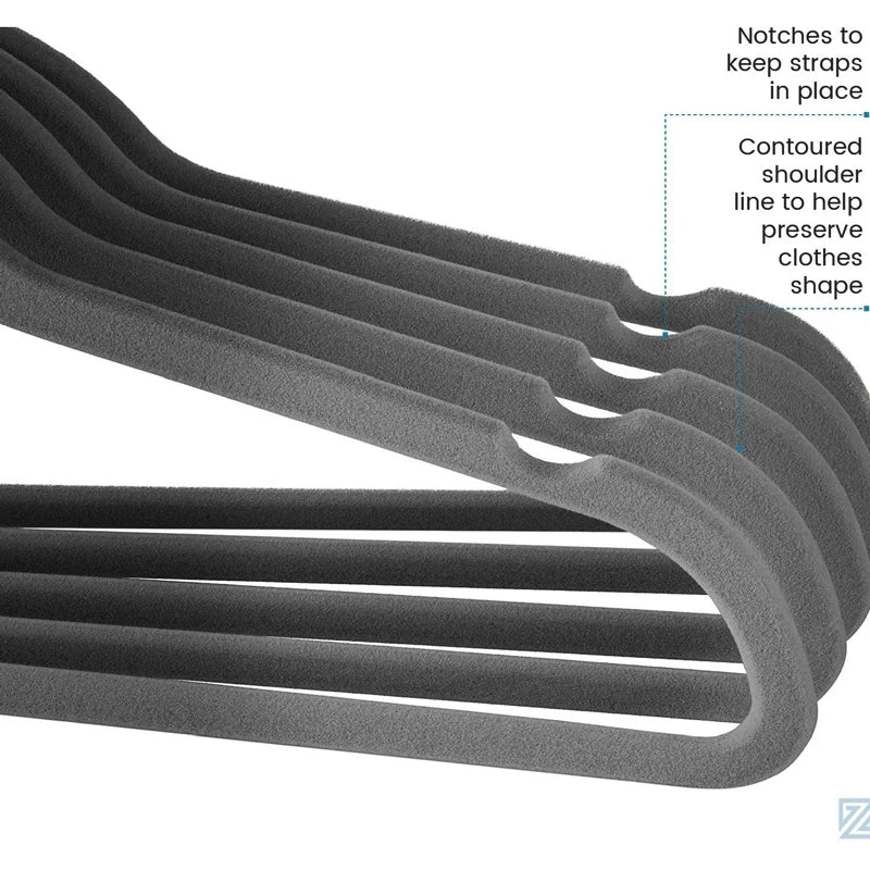 10pcs Flocking Clothes HangersThin High Quality Suits for Clothes Jackets Shirts Pants Coats Home Organizer organizador de ropa