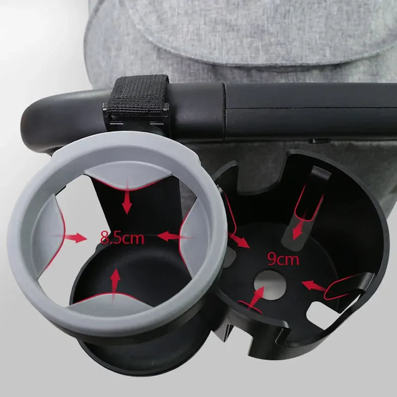 Stroller Cup Holder Phone Support Milk Bottle Drink Cup Holder Conversion 2 Cups for Universal Pram Baby Stroller Accessories