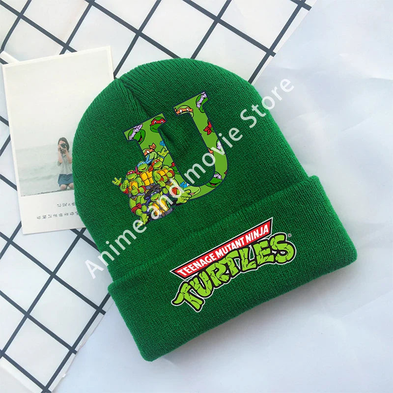 Ninja Turtles Boys Knitted Hats Children Headgear Cotton Winter Cute Woolen Cap Student Bonnet Cartoon Anime Kids Birthday Gifts