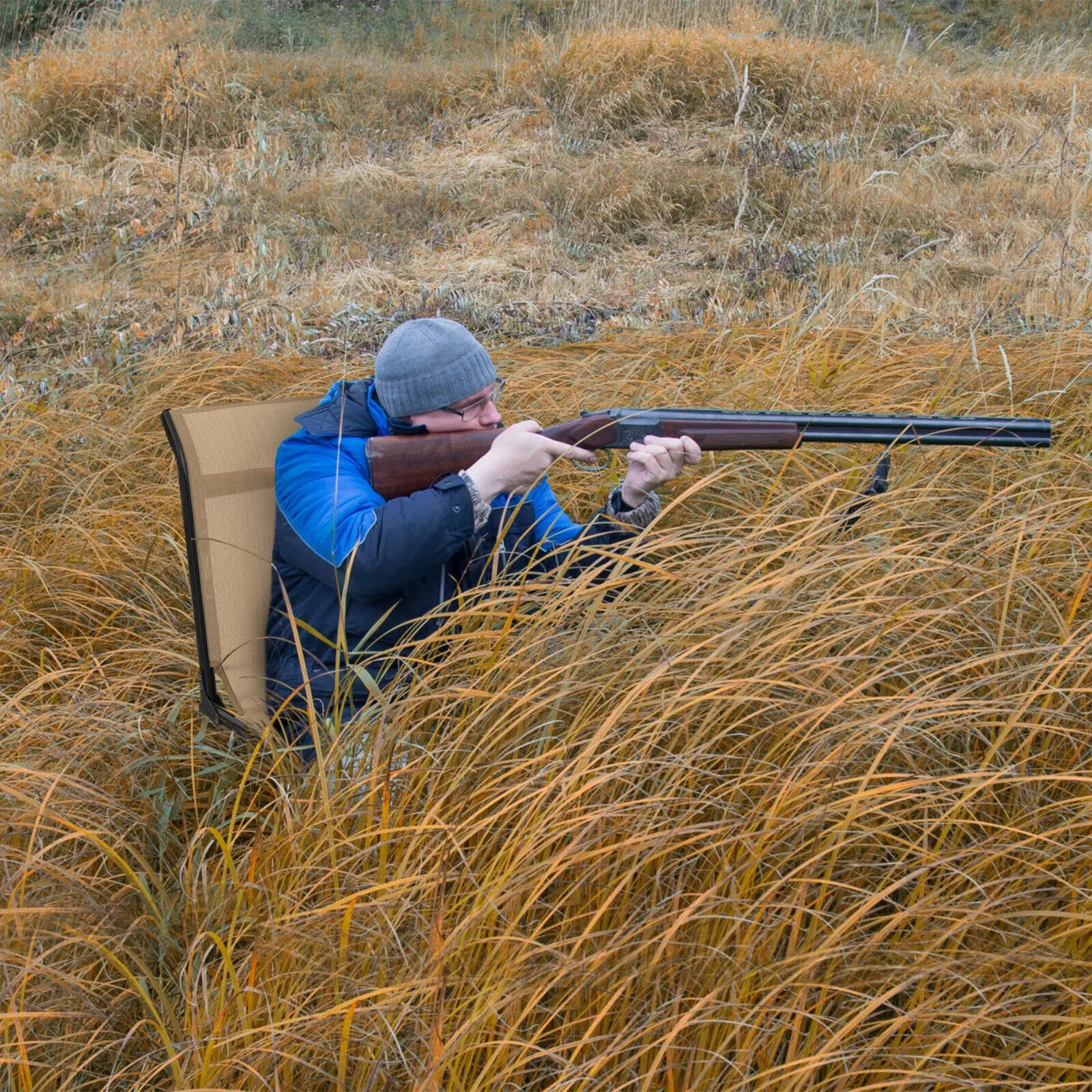 GOFLAME Portable Camping 360° Silent Swivel Blind Hunting Chair Folding Hunter Chair