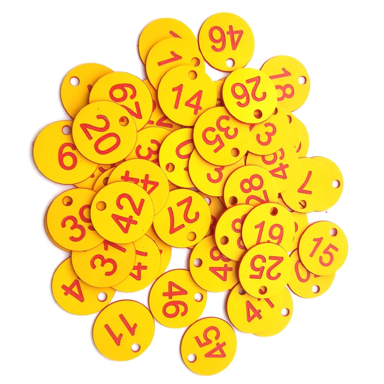 Numbered Sign Labels Beehive Tags Garden Box Mark with Hole Plant Markers  1-50 1-100 50pcs 100pcs