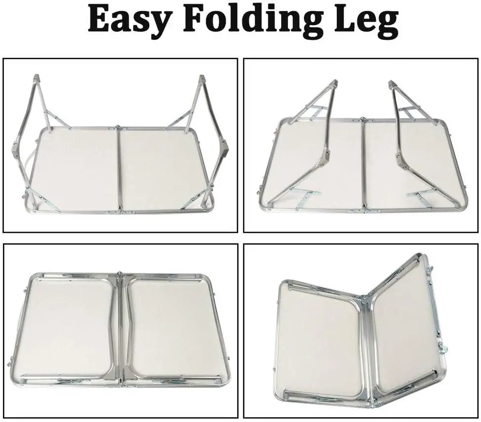 EFAN Small Folding Picnic Camping Table 60x40x26cm, Aluminium Lightweight Foldable Picnic Laptop Bed Travelling Portable Table