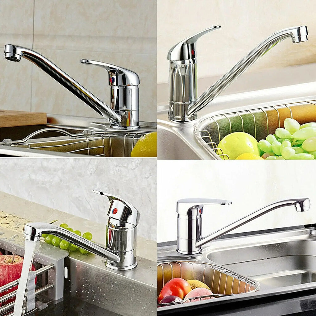 BRIEFNESS Single lever Sink Mixer tap Mixer tap 360° swivel Hot and cold water mixer Kitchen sink mixer tap Single basin tap