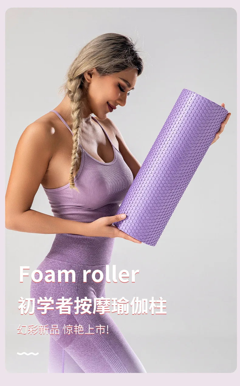30/45/60cm Eva Foam Roller Yoga Column Pilates Massage Roller Muscle Tissue Yoga Block Home Fitness Gym Sport Equipment