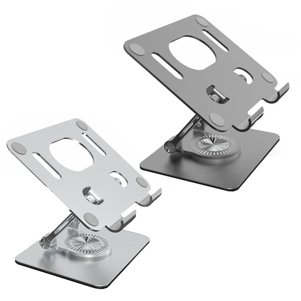 Foldable Bracket Stand 360 Degree Rotating Hollowed Tablet Holder Anti Slip Tablet Holder Desk Height Adjustable for 4.7-12 Inch