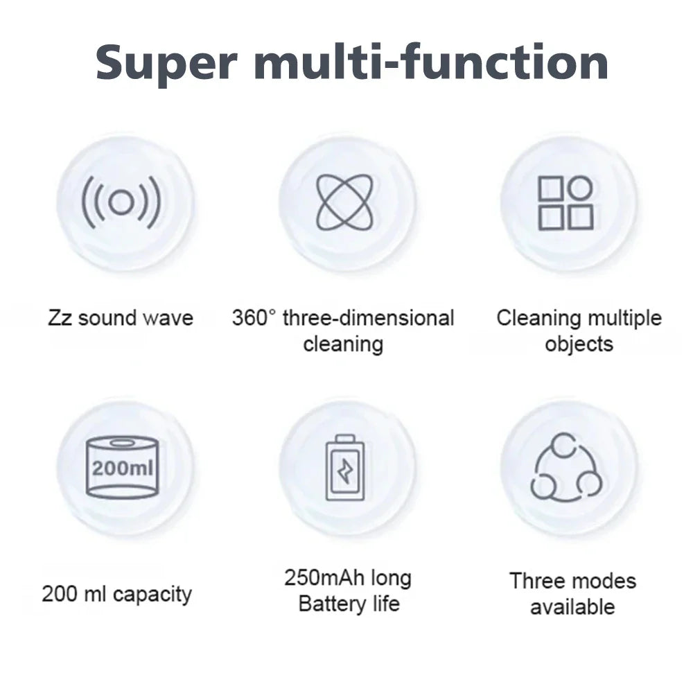 15W Ultrasonic Cleaner for Dentures Professional Ultrasonic Cleaning Machine for Dental Jewelry Watch Eye Glasse Makeup Brush