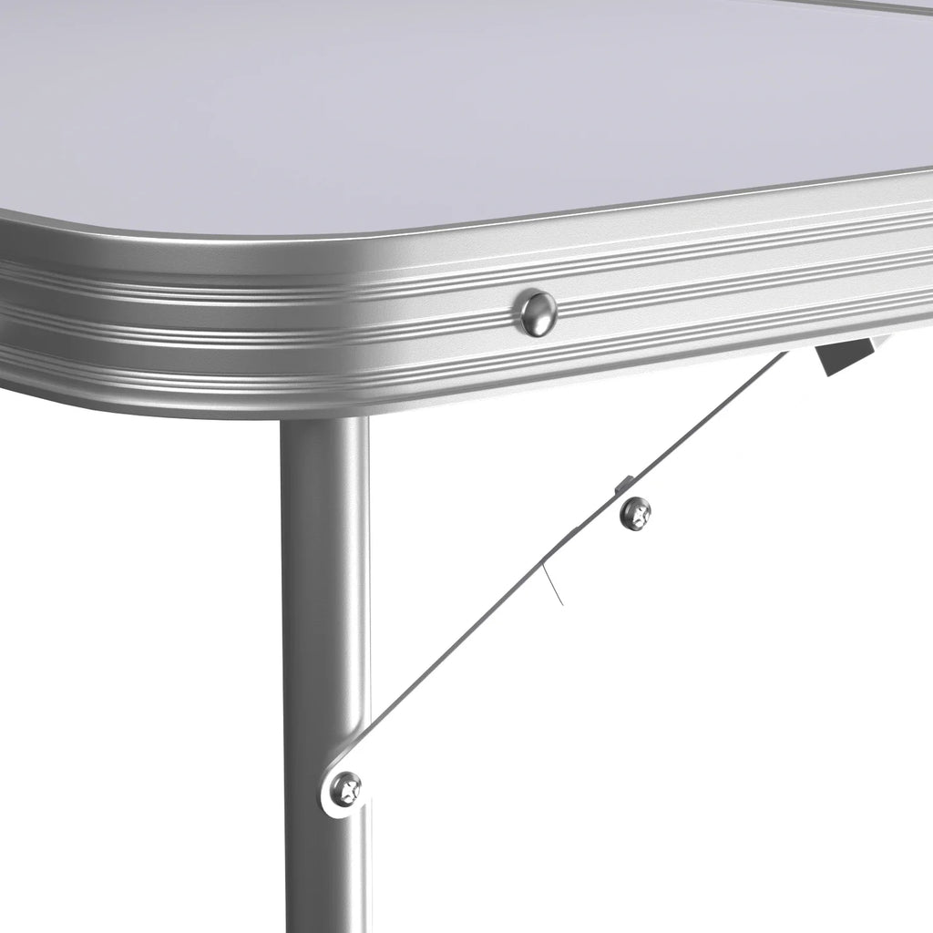 Portable Camping Table Aluminum Lightweight Folding Table 2 Height Adjustable Garden Table Picnic BBQ Table for Camping, Party &