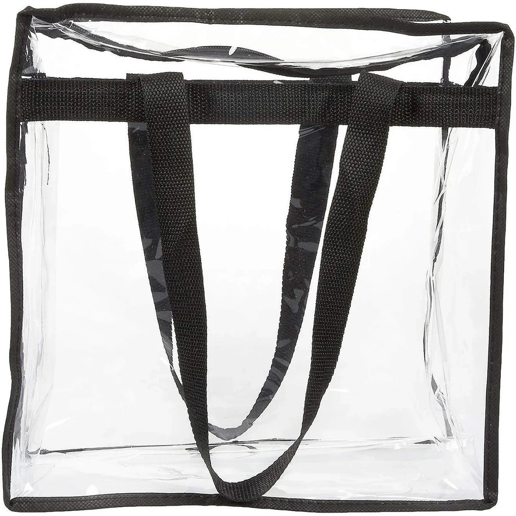 2Pcs Transparent Totes Large Capacity Clear Tote Bags with Zipper Flexible Multipurpose PVC for Swim Storage Shopping Waterproof