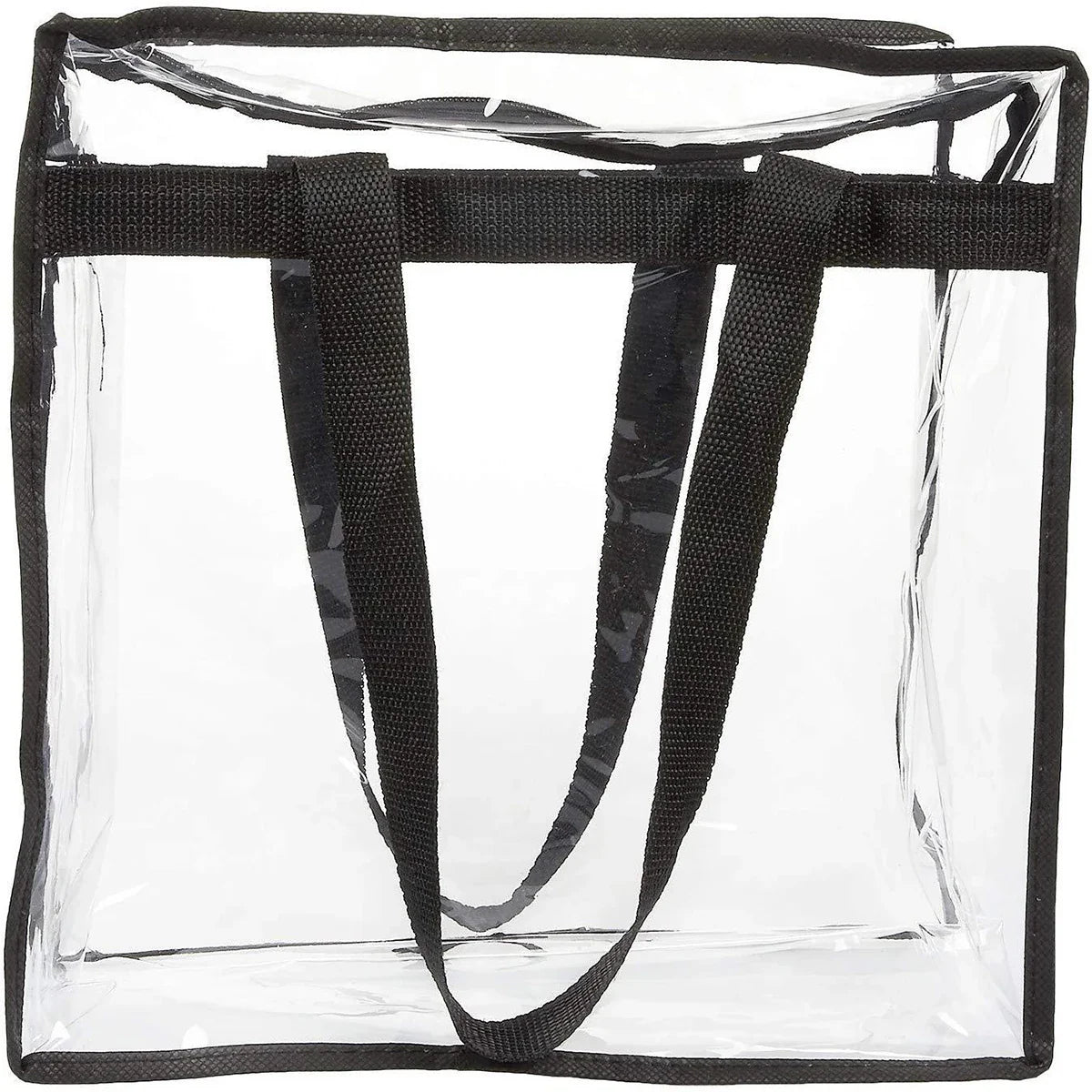 2Pcs Transparent Totes Large Capacity Clear Tote Bags with Zipper Flexible Multipurpose PVC for Swim Storage Shopping Waterproof