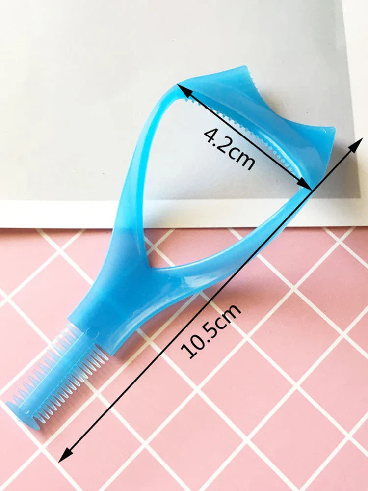 Handy Eyelash Aid Clip Pink Eye Makeup Aid Tool Y Shape Silicone Mascara Applicator Shield Multifunctional Silicone Eyeliner Mak