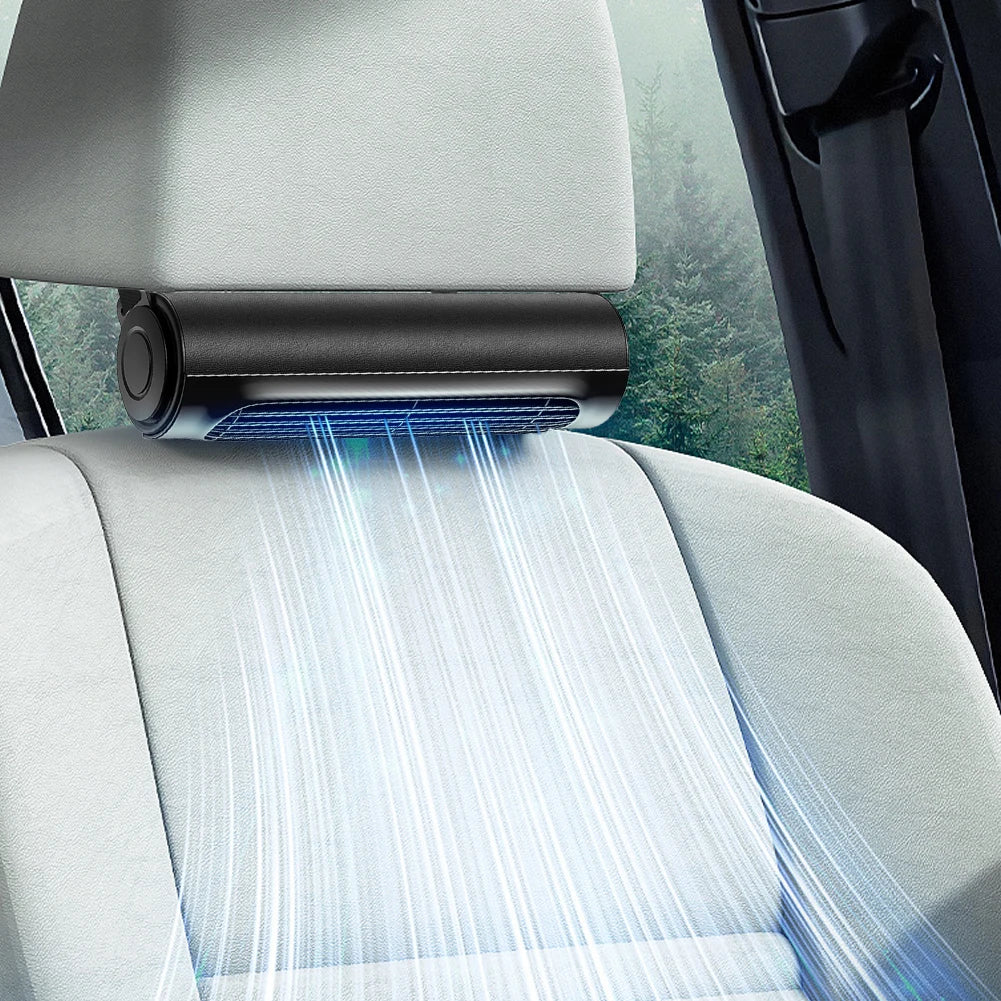 Portable Car Seat Fan USB Powered Low Noise Car Headrest Cooling Air Fan Car Seat Ventilation Fan for Front Rear Seat Passenger