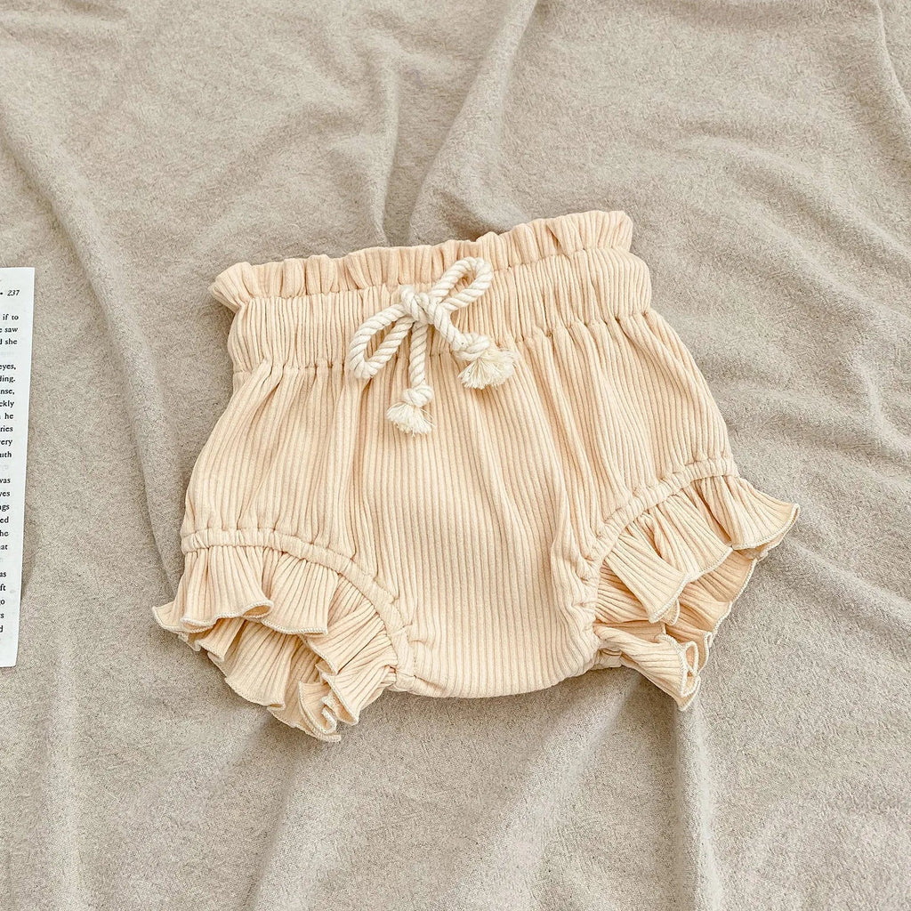 Summer Baby Girls Clothes Set Infant Ruffle Bodysuit Top PP Shorts Bloomers 2PCS Outfits 0-24 Months Toddler Romper Baby's Sets