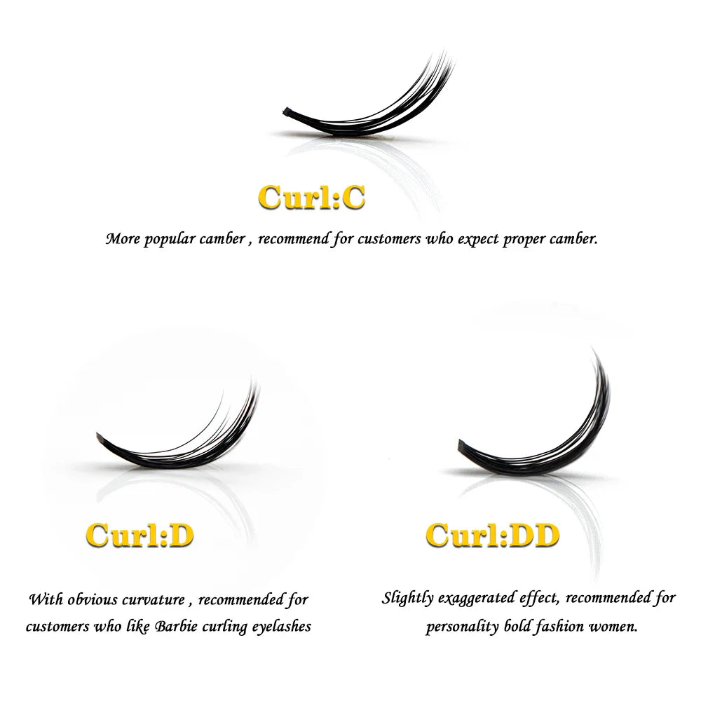 Kimcci 60 bundles / Case Natural False Eyelashes Extension Makeup 20P 3D Russian Individual Eyelashes Extension Mink Eyelashes