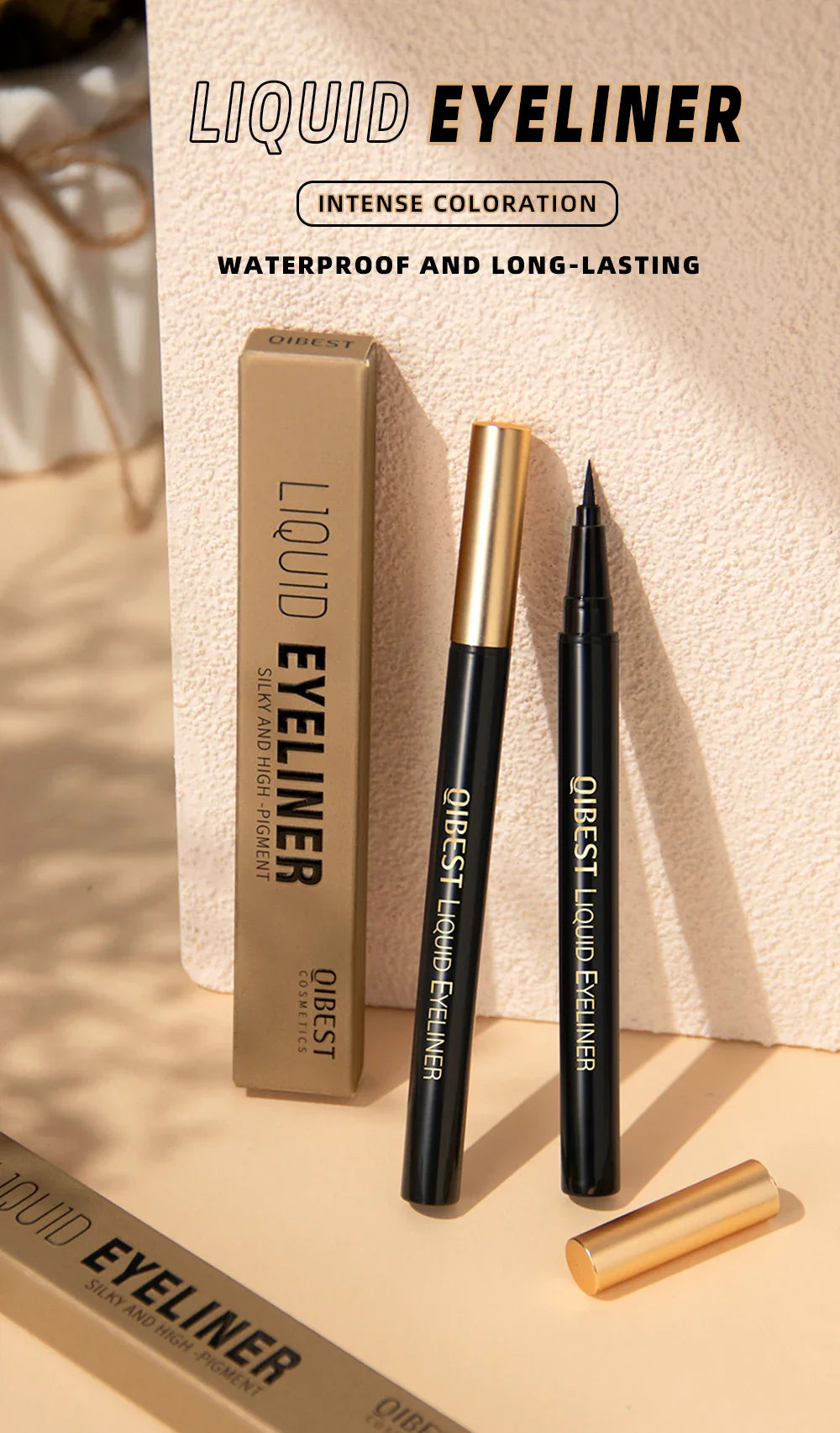 Long Lasting Black Liquid Eyeliner Waterproof Eye Liner Pencil Quick Drying Not Bloom Natural Eyeliner Liquid Pen Cosmetic Tools