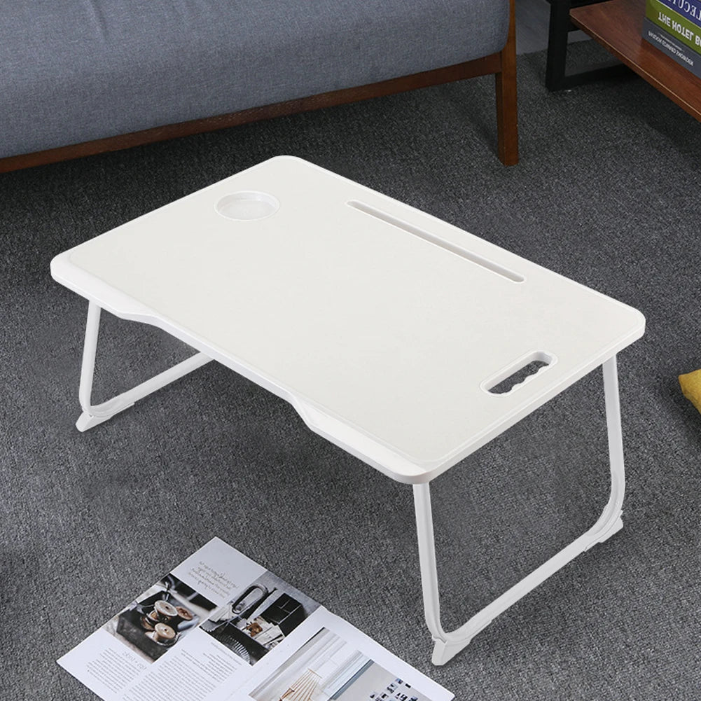 Foldable portable laptop bed desk with drawer for laptop, 60cmW x 42cmD x 28cmH