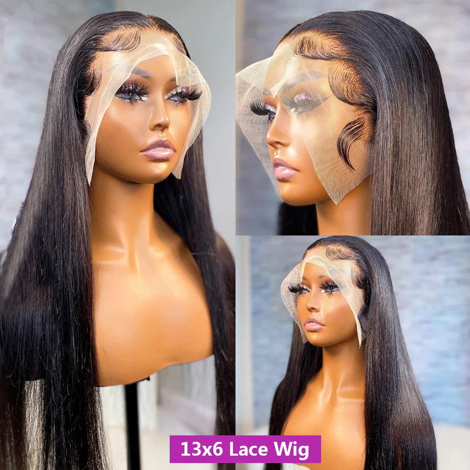 Straight 13x4 Lace Front Wigs Human Hair 13x6 Transparent Lace Frontal Wigs Human Hair PrePlucked 4x4 Lace Wigs For Women Bling