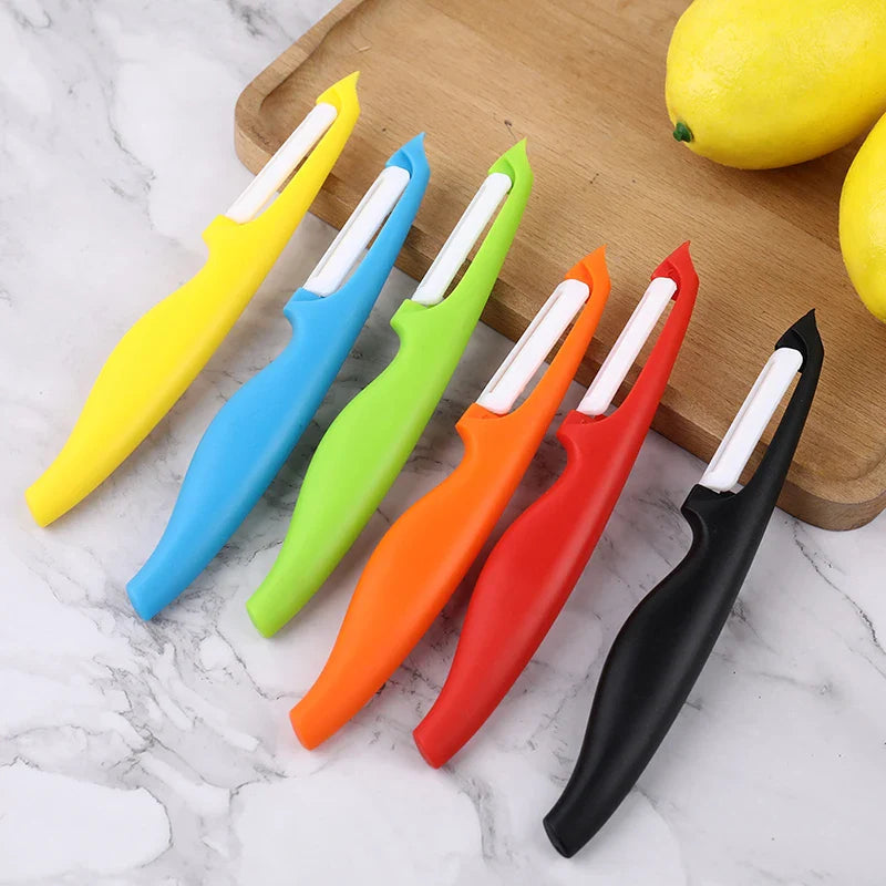 1Pc Fruit & Vegetable Peeler Ceramic Melon Peeler Multi-Functional One Piece Plane Fruit & Vegetable Peeler Kitchen Tools