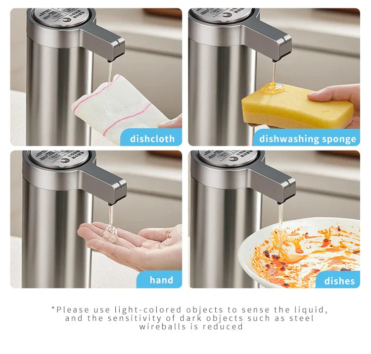 Kitchen Soap Machine Automatic Sensor Out of Hand Sanitizer Smart Electric Body Wash Soap Dispenser 304 Stainless Steel