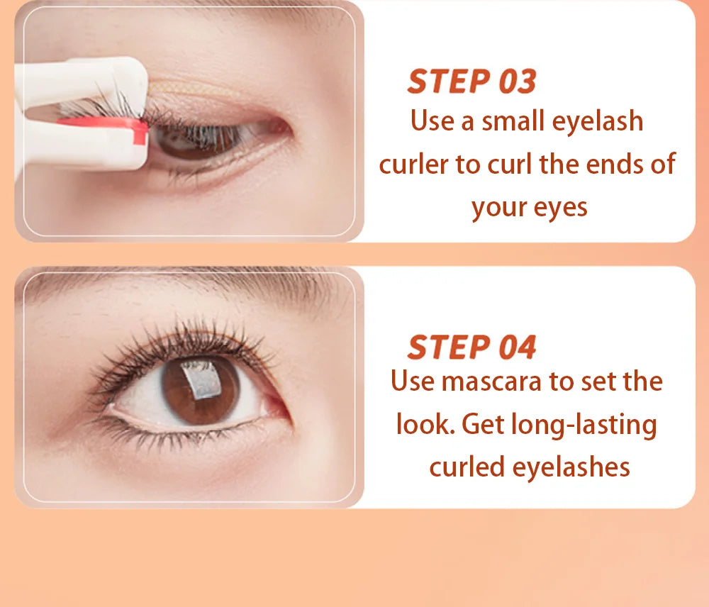 CALIYI Large Small Eyelash Curlers with Silicone Strips To Extend Curling Eyelashes and Make-up Tools For Big Eyes For Makeup