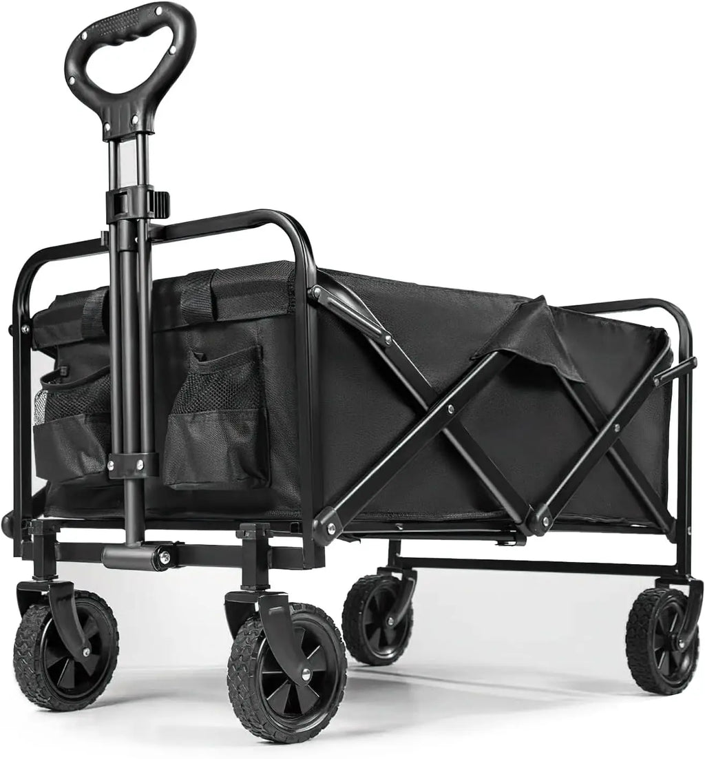 Beach Trolley on Wheels, Foldable Camping Trolley Cart Folding Collapsible Festival Trolley for Camping Garden Picnic Outdoor