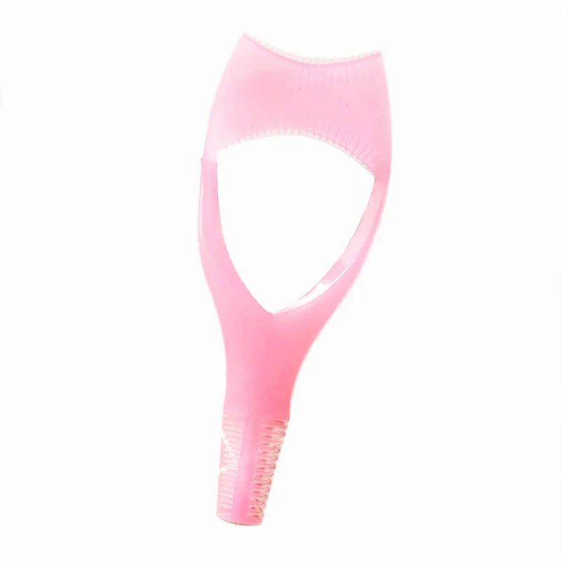 Handy Eyelash Aid Clip Pink Eye Makeup Aid Tool Y Shape Silicone Mascara Applicator Shield Multifunctional Silicone Eyeliner Mak