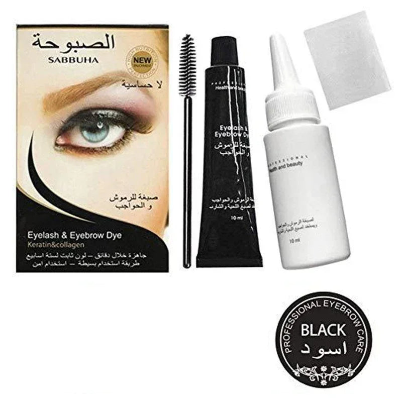 Professional Eyelash Eyebrow Dye Gel - 15-Minute Fast Tint Brown Black Color Cream Kit