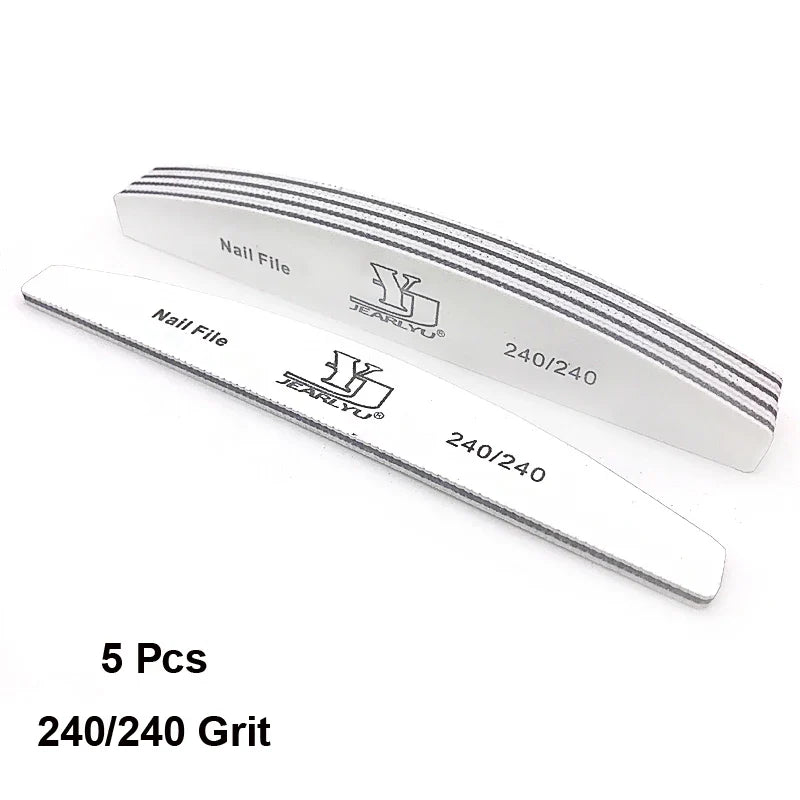 5/25Pcs/Lot Nail File Mix Color 80/100/150/180/240 Grit Professional Sandpaper Cuticle Remover Buffer Files Manicure Tool Set