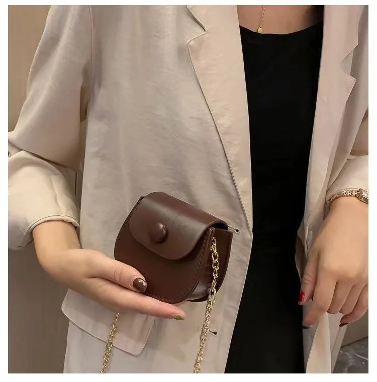 Fashion Kids Children PU Leather Shoulder Bag Lovely Baby Girls Mini Chain Coin Purse Cute Princess Crossbody Bags Small Wallet