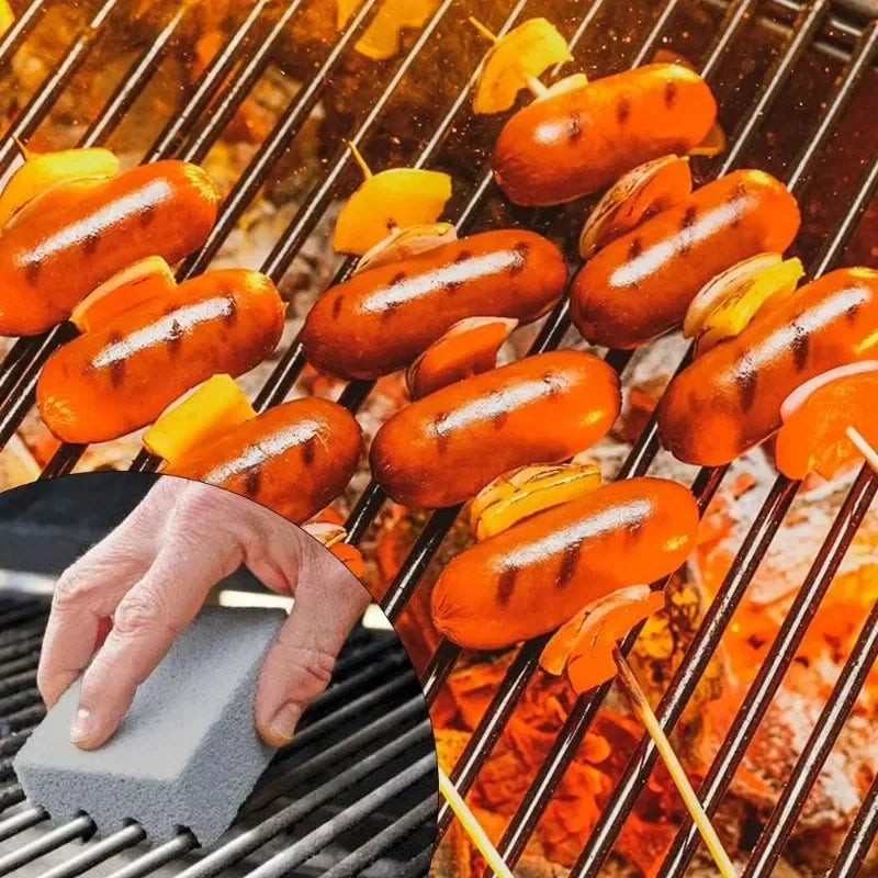Cleaning Stone BBQ Cleaning Brick Small Grey Brick BBQ Grill Grill Plate Cleaning Tool Grease Cleaning Pumice Stone Kitchen Tool