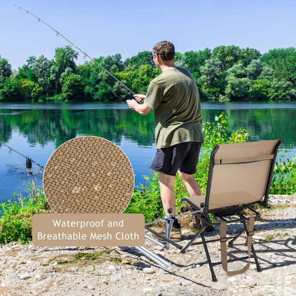 GOFLAME Portable Camping 360° Silent Swivel Blind Hunting Chair Folding Hunter Chair