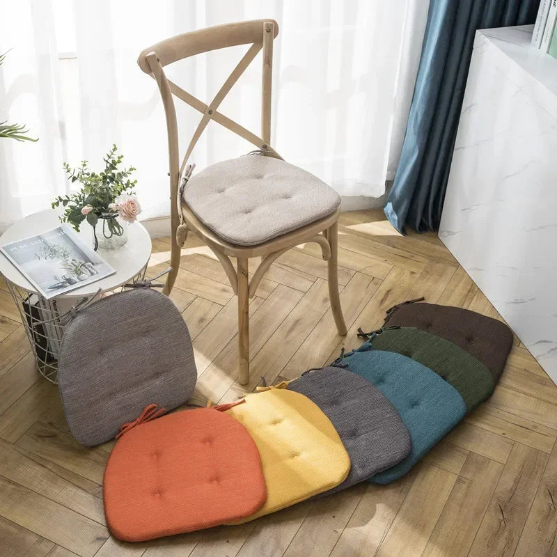 Summer Breathable Cushion Four-Nail Anti-Slip Chair Cushion Classroom Living Room Chair Season Nordic Solid Color Cushion