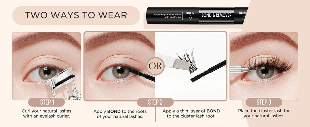 EASITENSION Glue False Eyelashes New Double Heads 2 In 1 Bond and Seal Lash Glue ,Waterproof Long Lasting