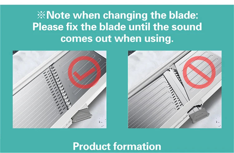 LMETJMA Ultra Sharp Mandoline Slicer Upgraded Vegetable Slicer Kitchen Adjustable Thickness Food Cutter Slicer Dicer KC0450