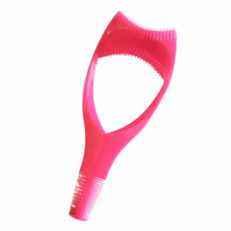 Handy Eyelash Aid Clip Pink Eye Makeup Aid Tool Y Shape Silicone Mascara Applicator Shield Multifunctional Silicone Eyeliner Mak