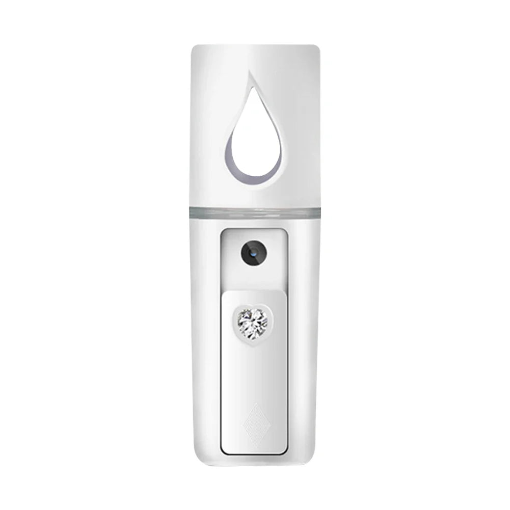 L2 Mini Nano Facial Mister with Top Mirror Portable USB Rechargeable Handy Cool Mist Sprayer Steamer Face Humidifier Atomizer