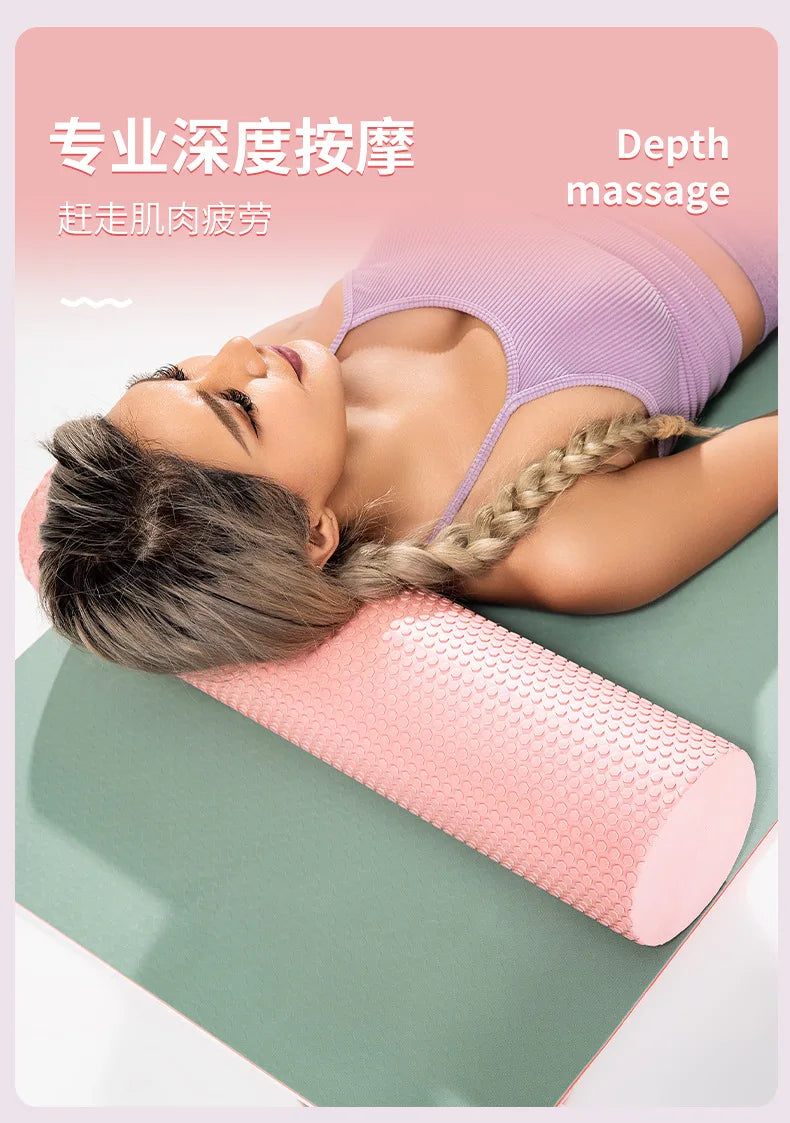 30/45/60cm Eva Foam Roller Yoga Column Pilates Massage Roller Muscle Tissue Yoga Block Home Fitness Gym Sport Equipment