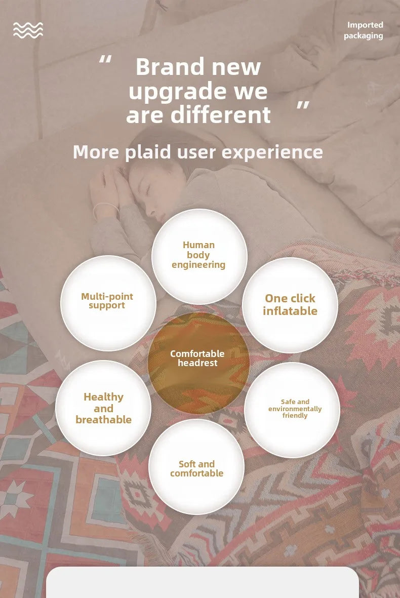 MOUNTAINHIKER 2025 Interior Air Mattress Glamping Mats PVC Inflatable Sleeping Mattress 1/3 Person Camping Bed Mat Built-in Pump