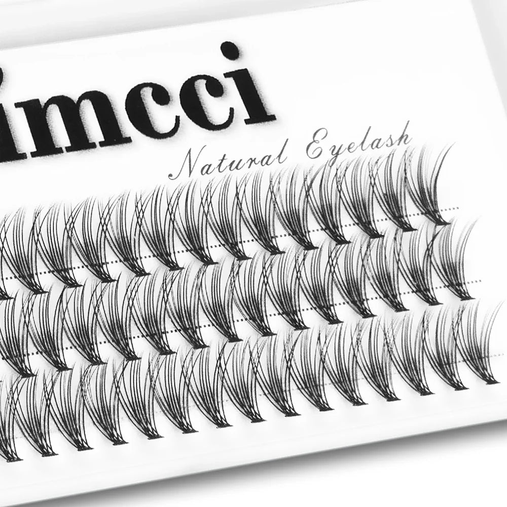 Kimcci 60 bundles / Case Natural False Eyelashes Extension Makeup 20P 3D Russian Individual Eyelashes Extension Mink Eyelashes